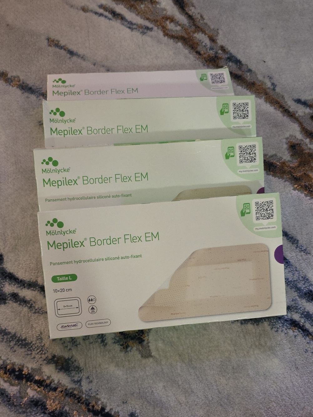 Mepilex Border Flex EM Hydrocellular Dressing - Beige (Pack)